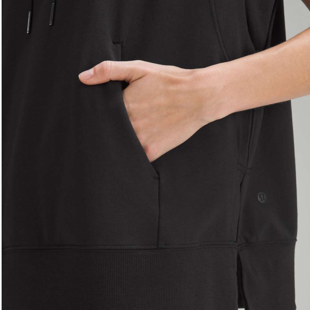 NWOT Lululemon French Terry Sleeveless Hoodie Black - Picture 3 of 8